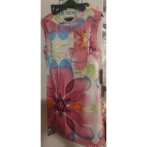 NWT BCBG Paris Women's , Floral Dress , M , Knee Length, Zipper On Side